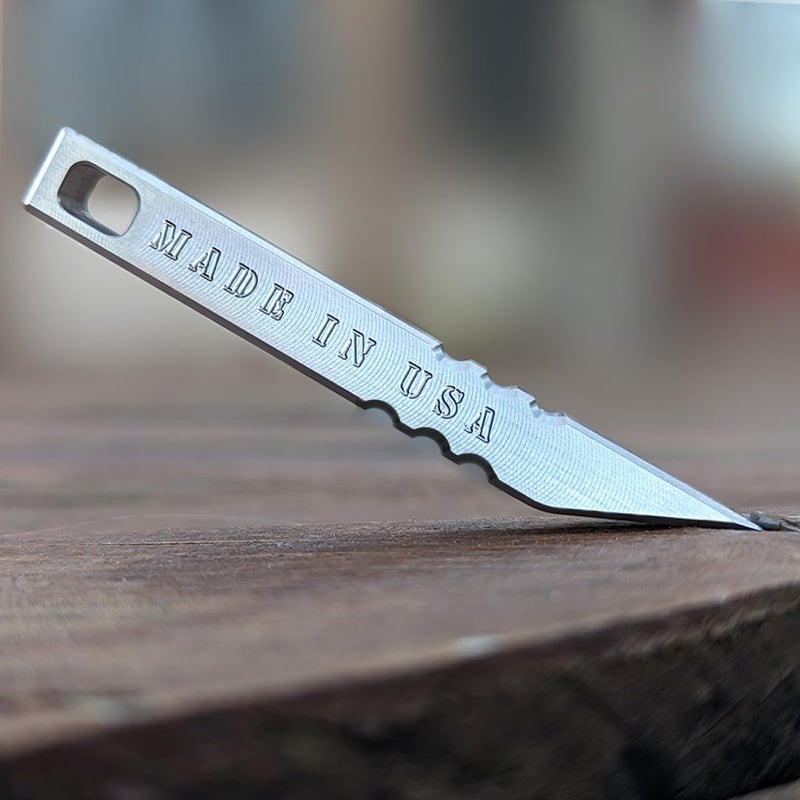 Milspin Store Rhino Bar EDC Stainless Steel Mini Pry Bar Multi tool Keychain with Screw Driver, Box Opener and Minimalist Tool Features, Made in The USA - Image 5